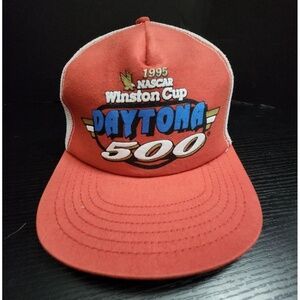 NEW NWT 1995 Daytona 500 Mesh snapback Hat Cap Winston Cup deadstock Red vintage
